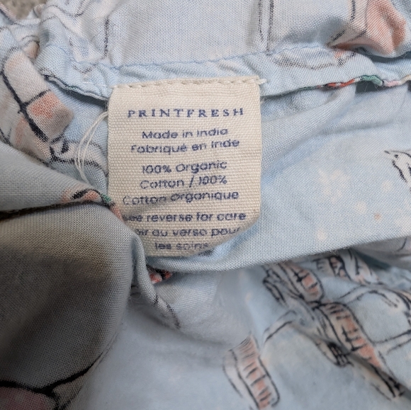 PRINTFRESH champagne tower long tall pajama set in blue - Picture 14 of 16